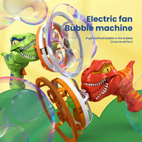 Dinosaur bubble machine toy.