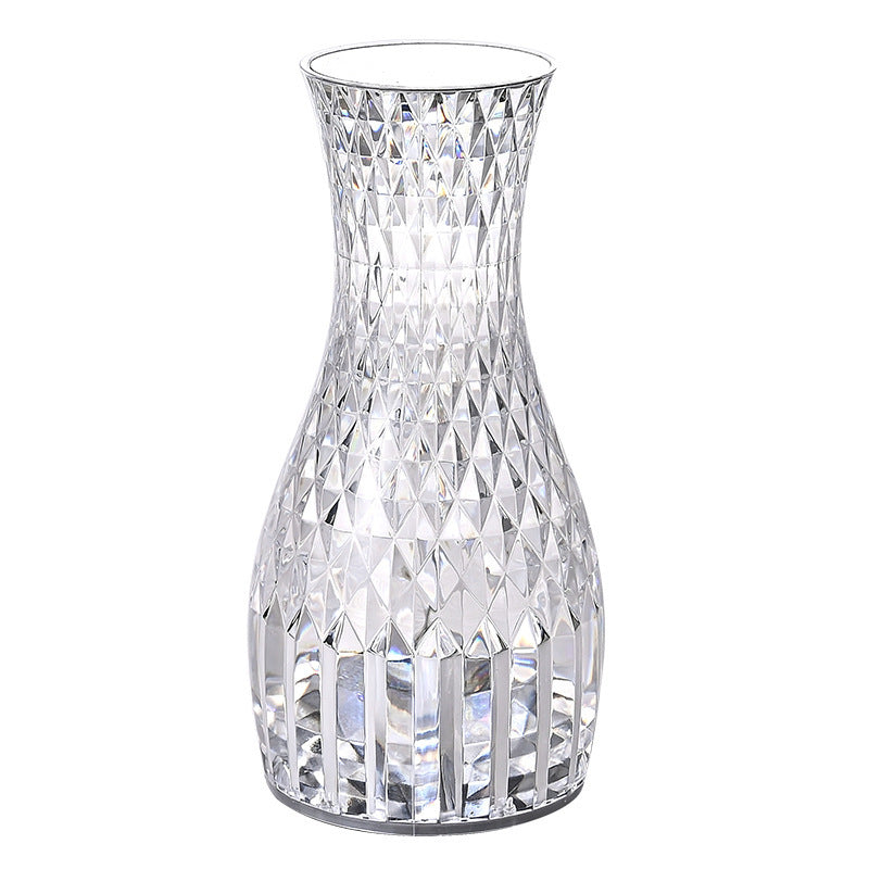 Crystal Diamond Vase LED Table Lamp for Romantic Atmosphere