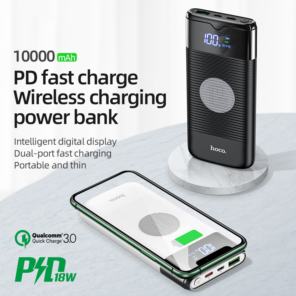 10,000mAh Wireless Power Bank with Fast Charging