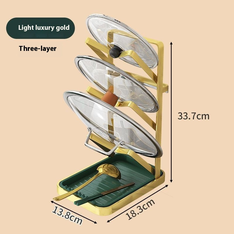 Punch-free Kitchen Lid Rack.