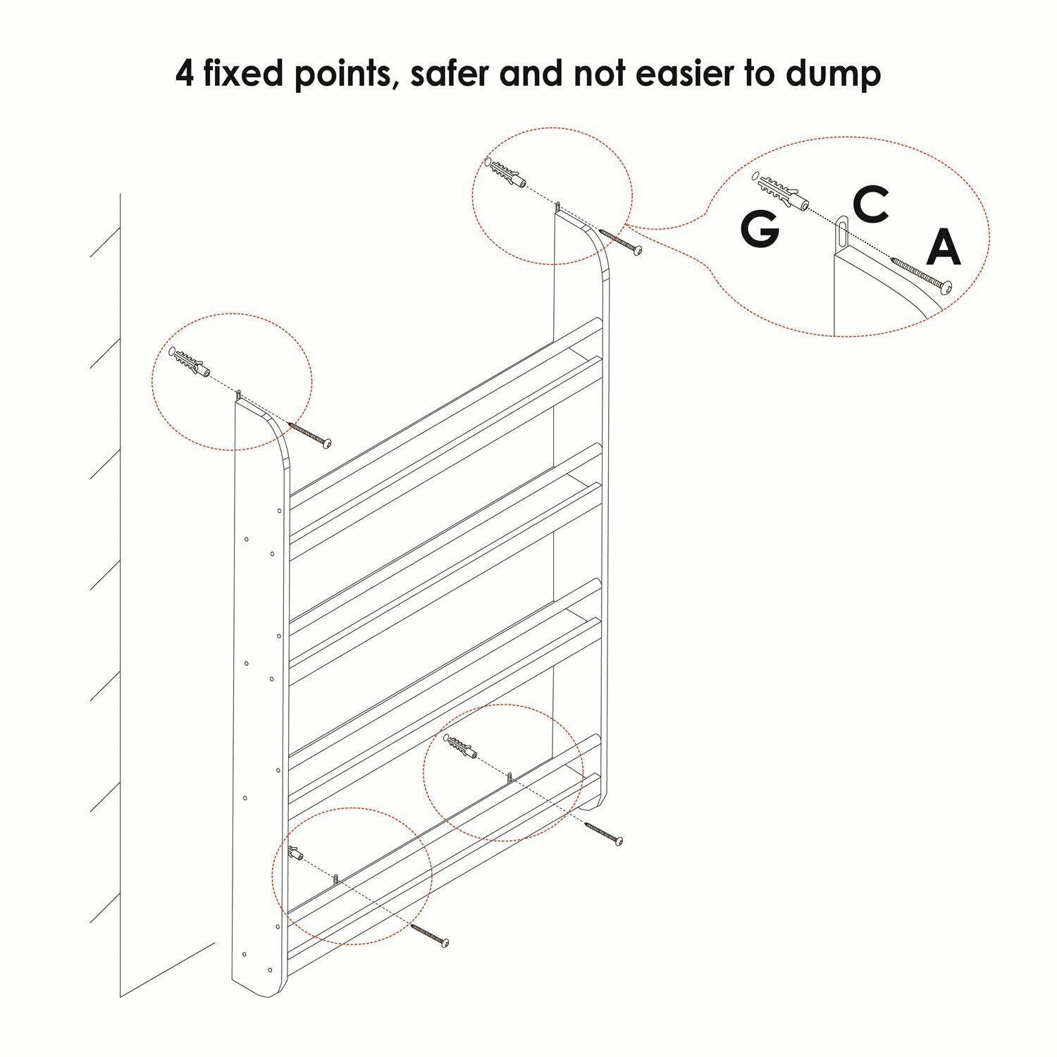 White Children Bookshelf Storage
