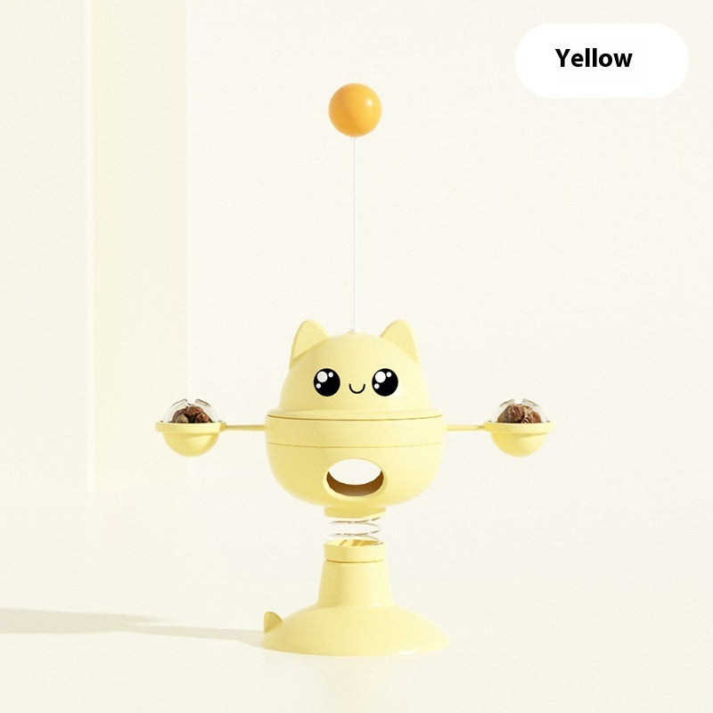 Suction Cup Rotatable Cat Toy.