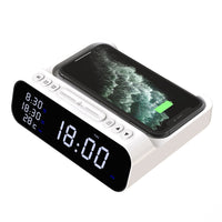 3-in-1 Wireless Charger with Temperature Tester and Multi-Alarm Clock