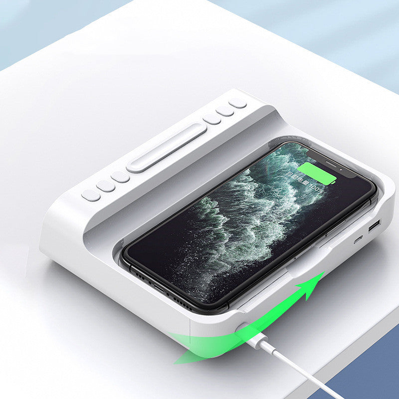 3-in-1 Wireless Charger with Temperature Tester and Multi-Alarm Clock