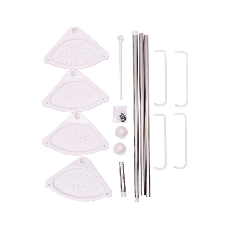 Telescoping Punch-Free Bathroom Storage Rack