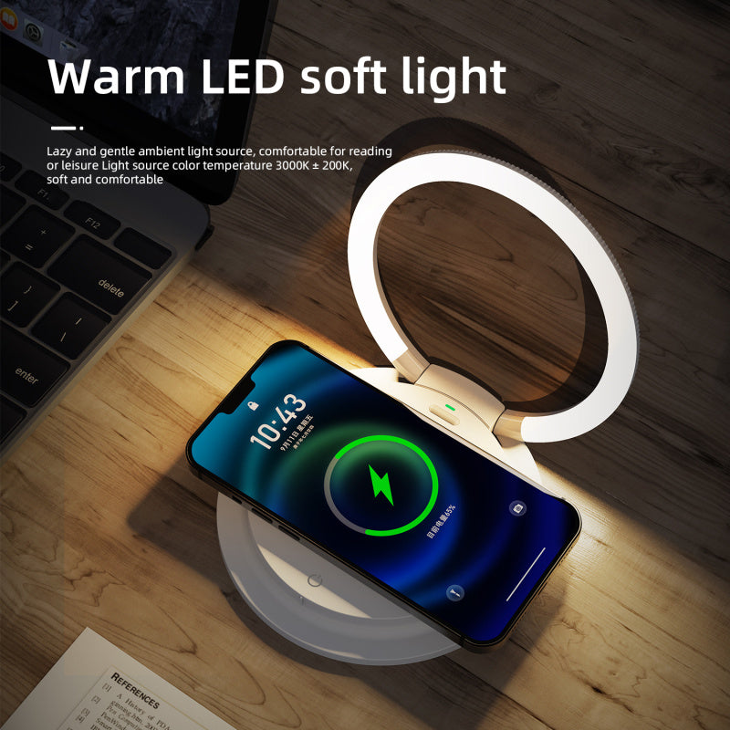 2-in-1 Wireless Charger with Folding LED Night Light