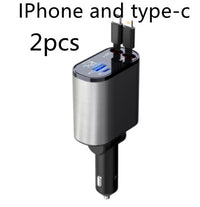 100W Super Fast Car Charger: USB and Type-C Adapter