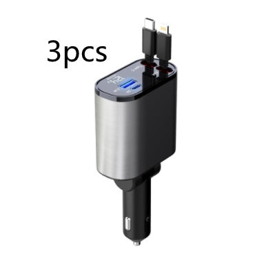 100W Super Fast Car Charger: USB and Type-C Adapter