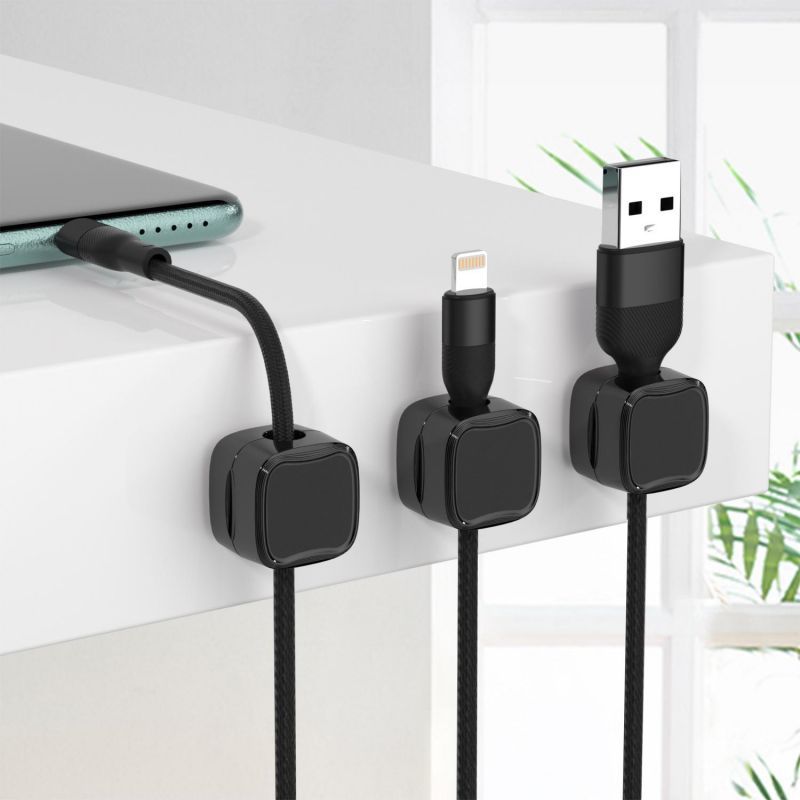 Adjustable Magnetic Cable Clip for Under Desk Management