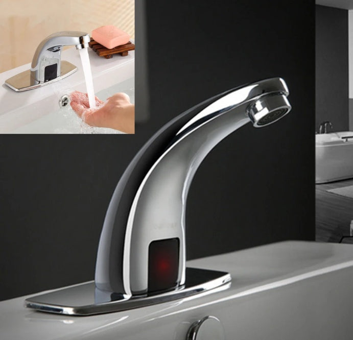 Automatic Hands-Free Bathroom Sink Faucet.