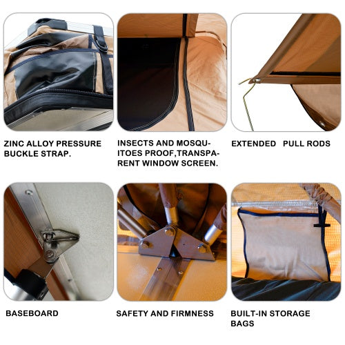 Rooftop Tent, Waterproof 280TC fabric, portable camping essential.