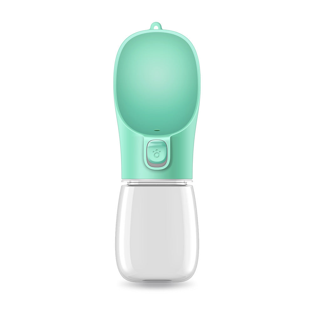Portable 800ml dog water bottle.
