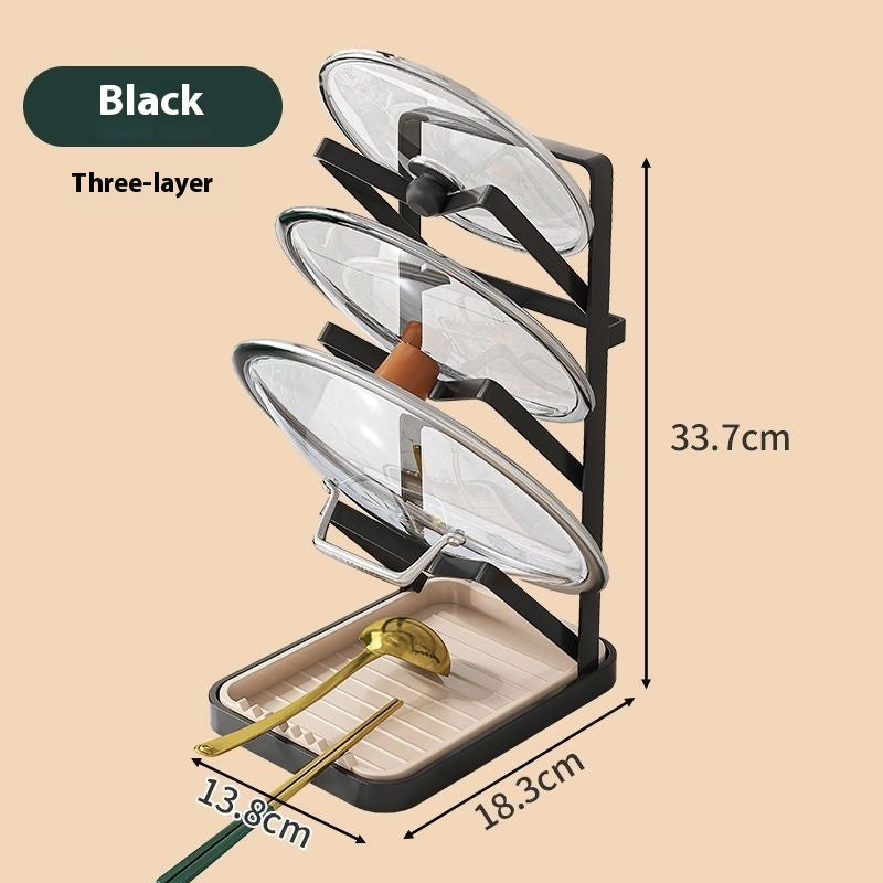 Punch-free Kitchen Lid Rack.