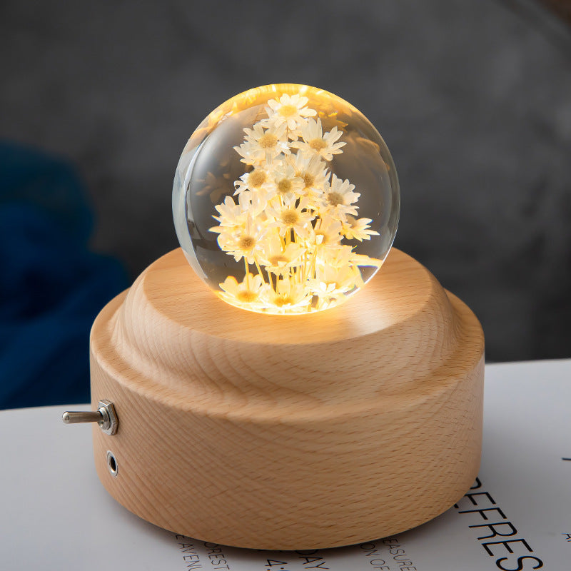 Crystal ball LED night light