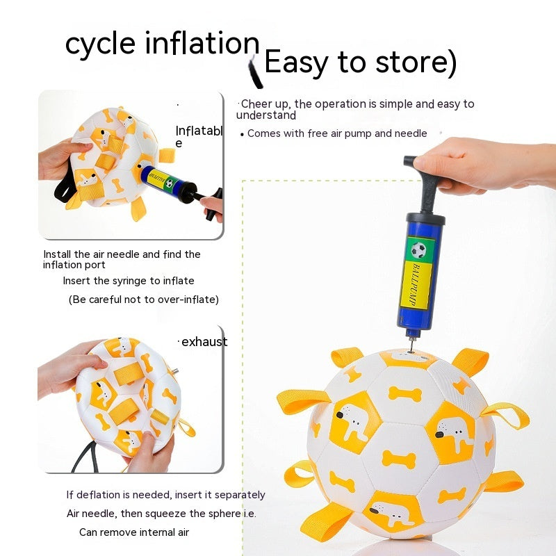 Interactive soccer ball toy for dogs