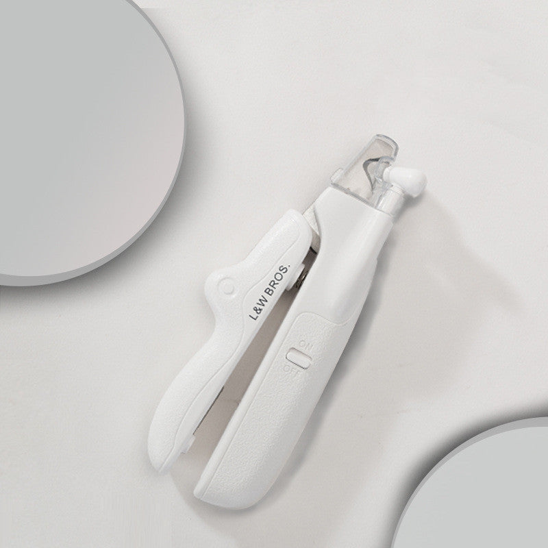 Pet nail clippers with LED light.