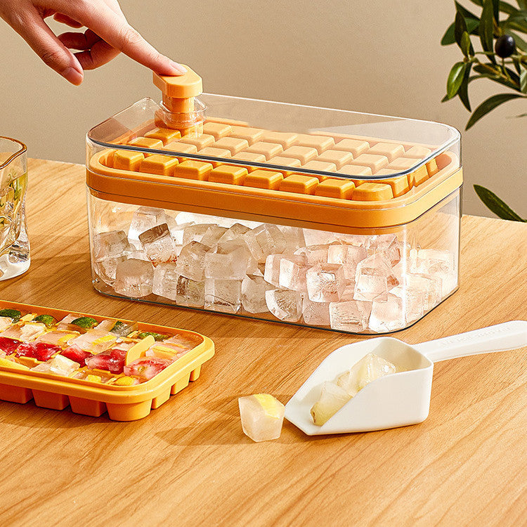 Ice Cube Maker with Storage Box and Lid