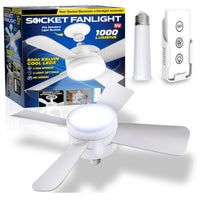 Adjustable LED Fan Light with Remote.