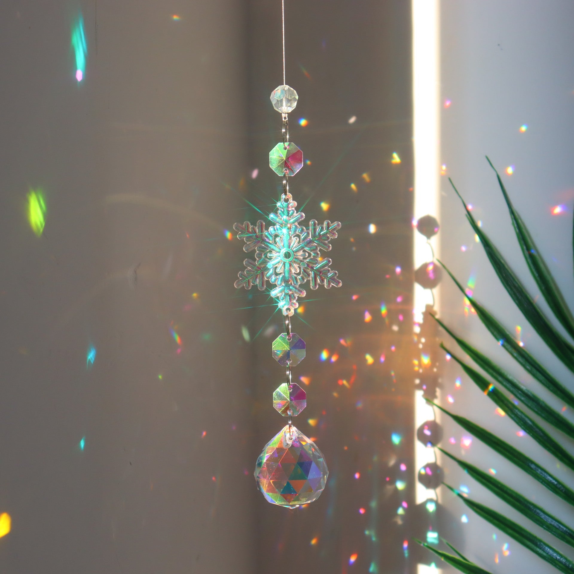 Colorful Snowflake Crystal Sun Catcher