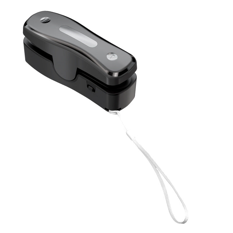 Rechargeable mini USB sealing machine.