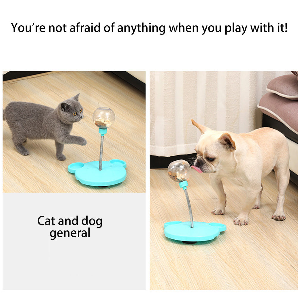 Self-Playing Tumbler Cat Toy and Food Dispenser
