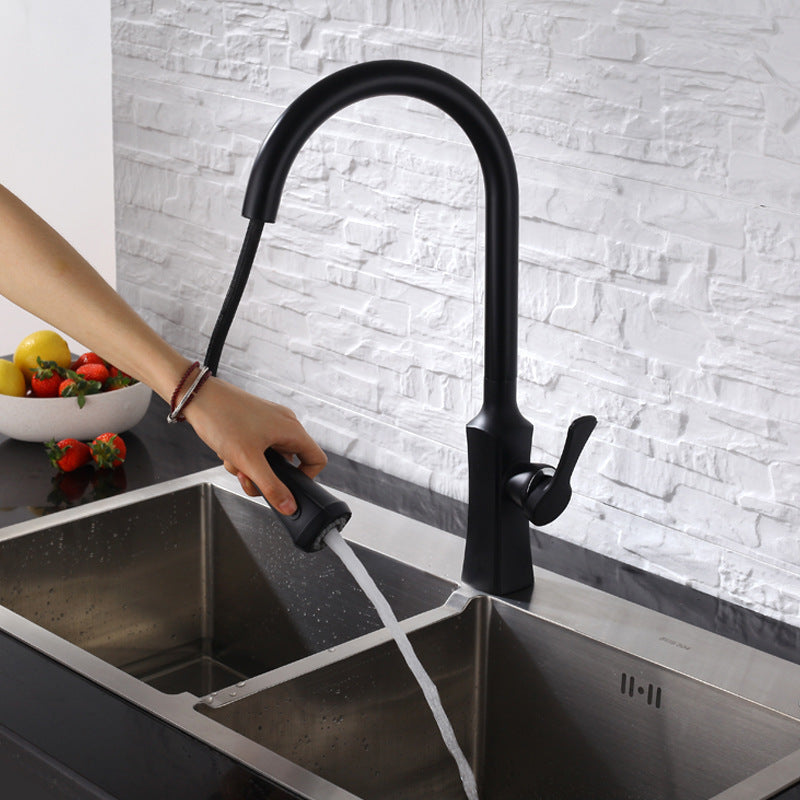 Sleek Black Kitchen Faucet