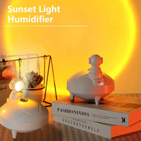 Astronaut Sunset Lamp Humidifier, 360° Rotating, USB Charging
