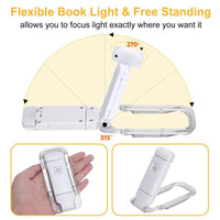 USB Rechargeable LED Clip-On Book Light with Adjustable Brightness
