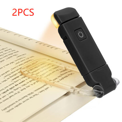 USB Rechargeable LED Clip-On Book Light with Adjustable Brightness
