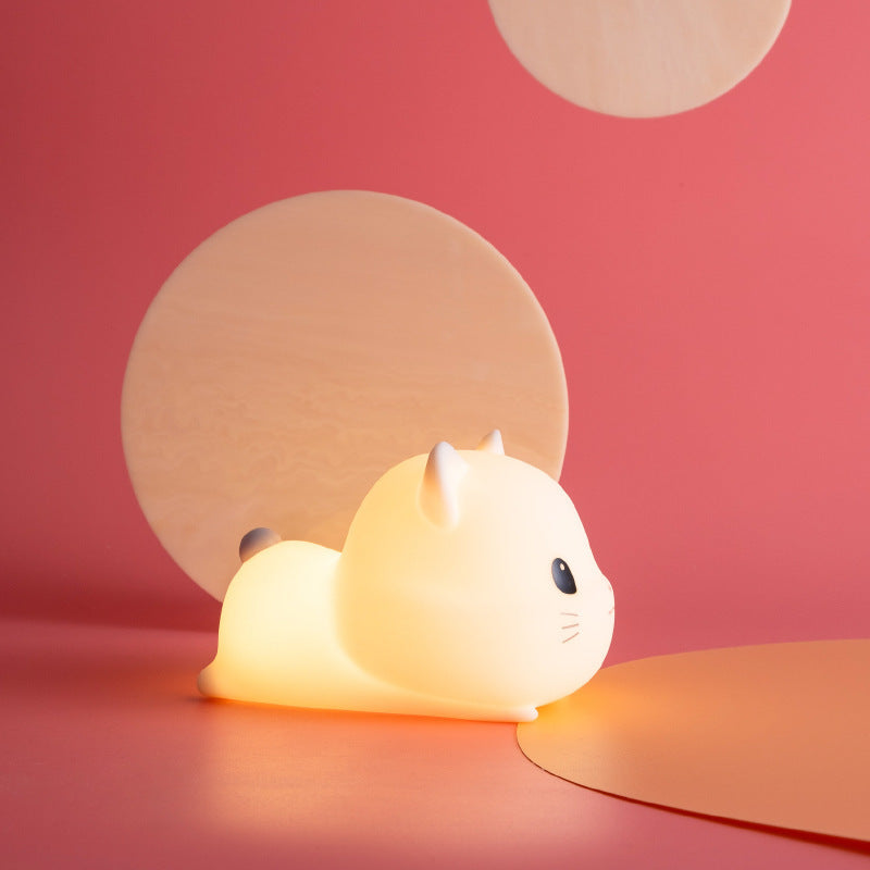 Silicone Cute Cat USB Atmosphere Night Light