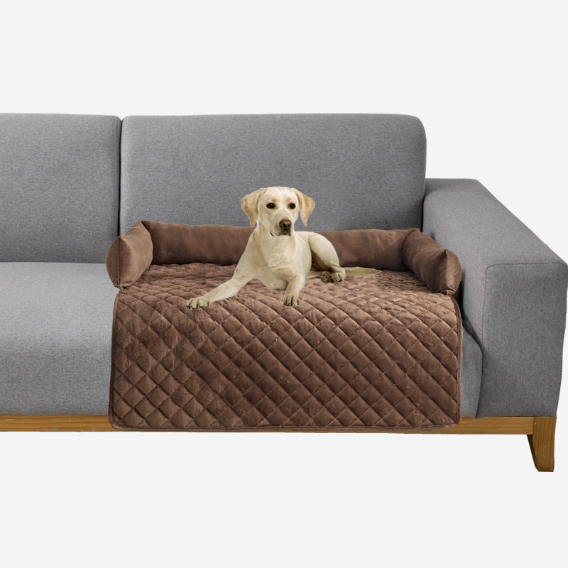Large dog sofa bed with cushion.