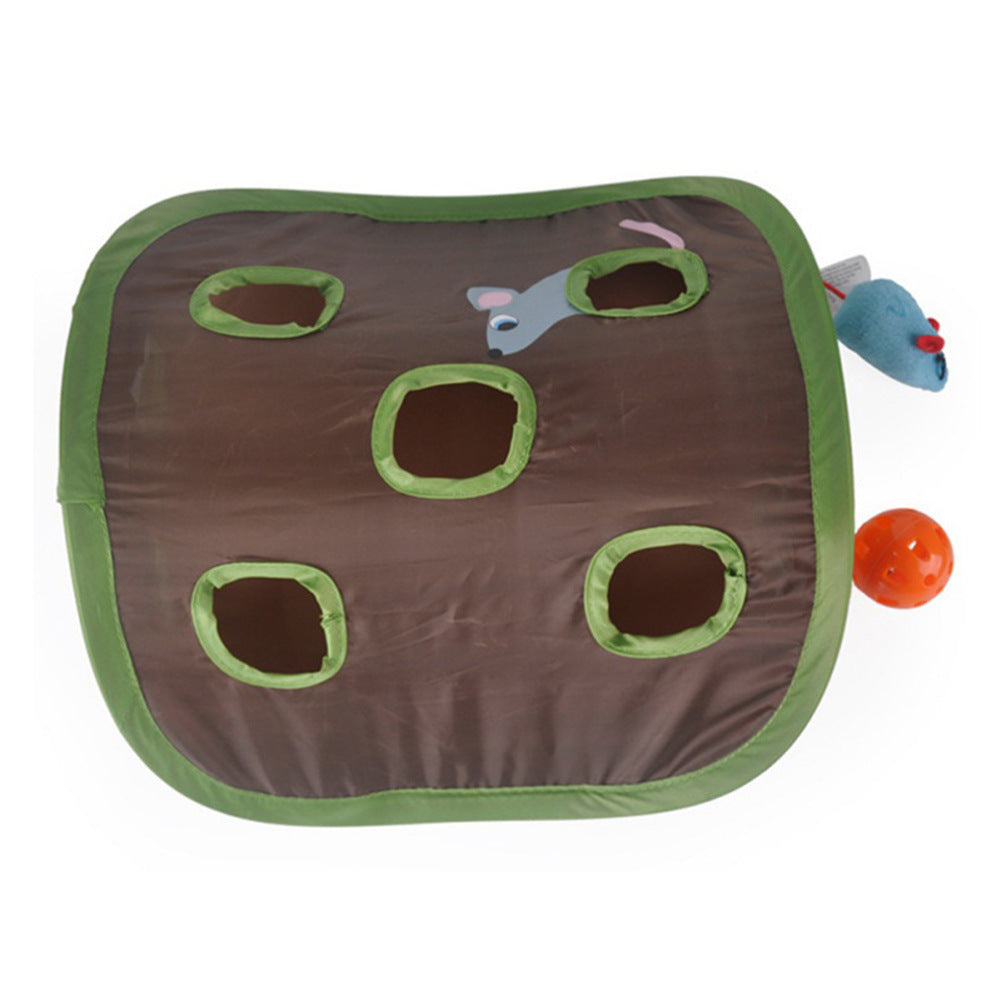 Interactive cat hide and seek tunnel.