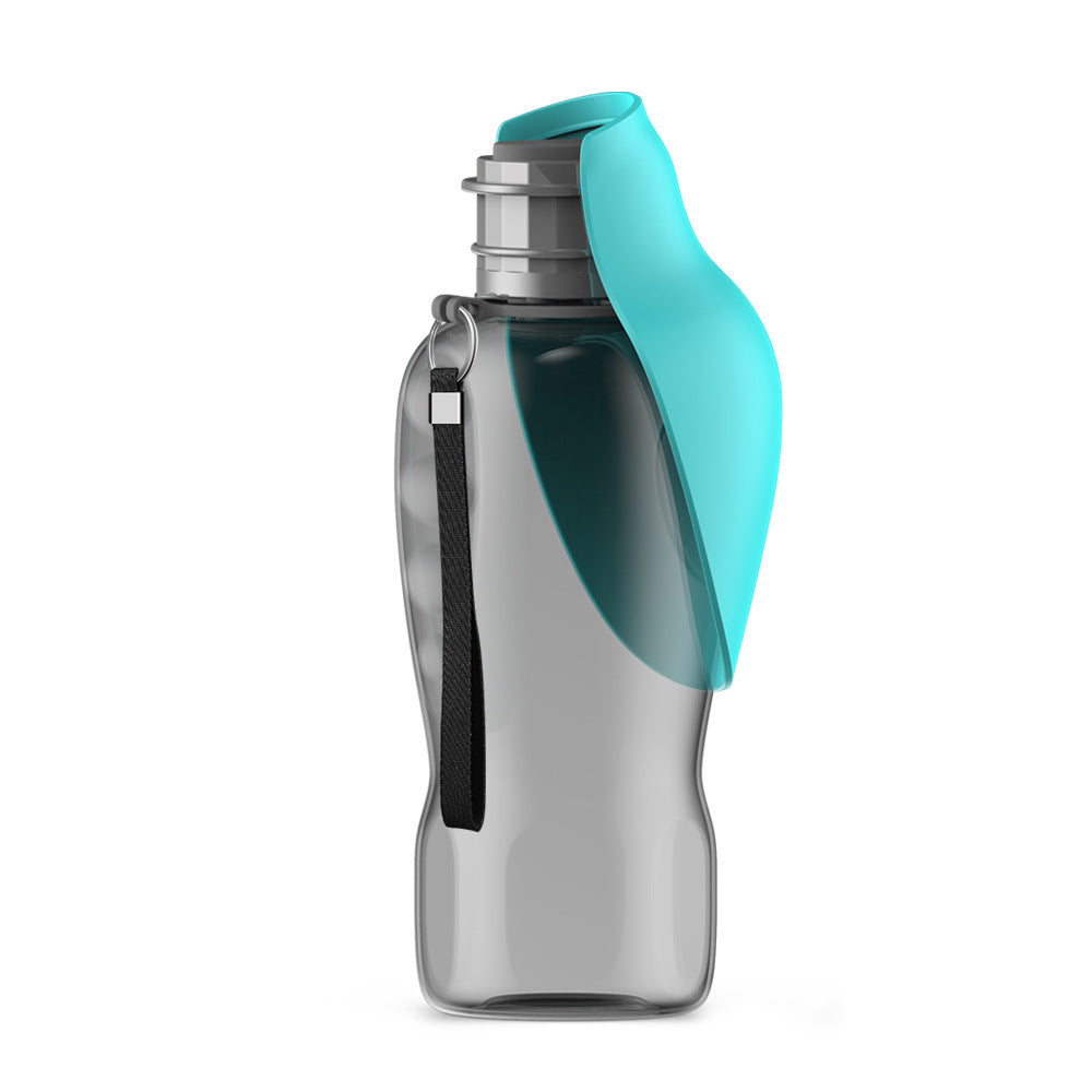 Portable 800ml dog water bottle.