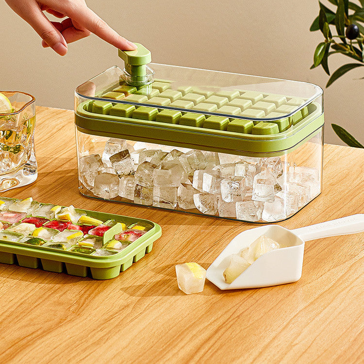 Ice Cube Maker with Storage Box and Lid