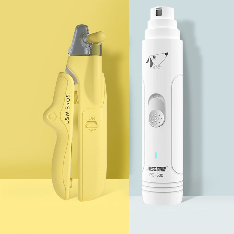 Pet nail clippers with LED light.