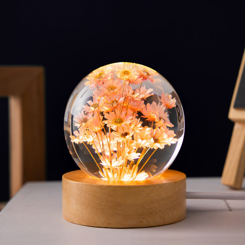 Crystal ball LED night light