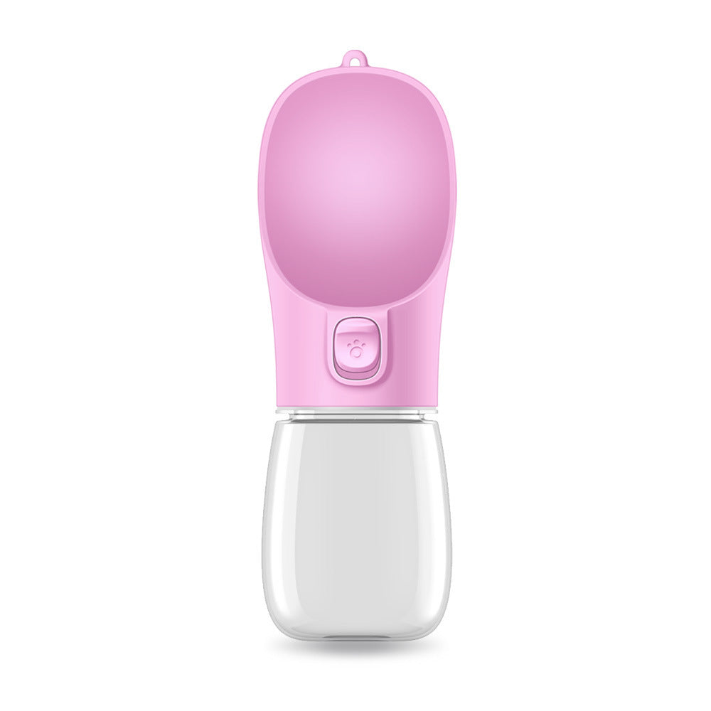 Portable 800ml dog water bottle.