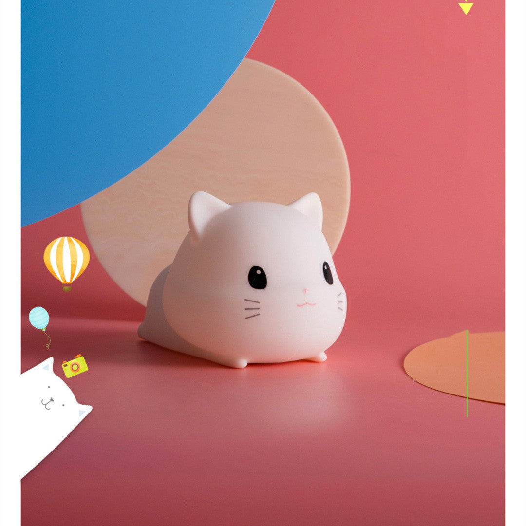Silicone Cute Cat USB Atmosphere Night Light