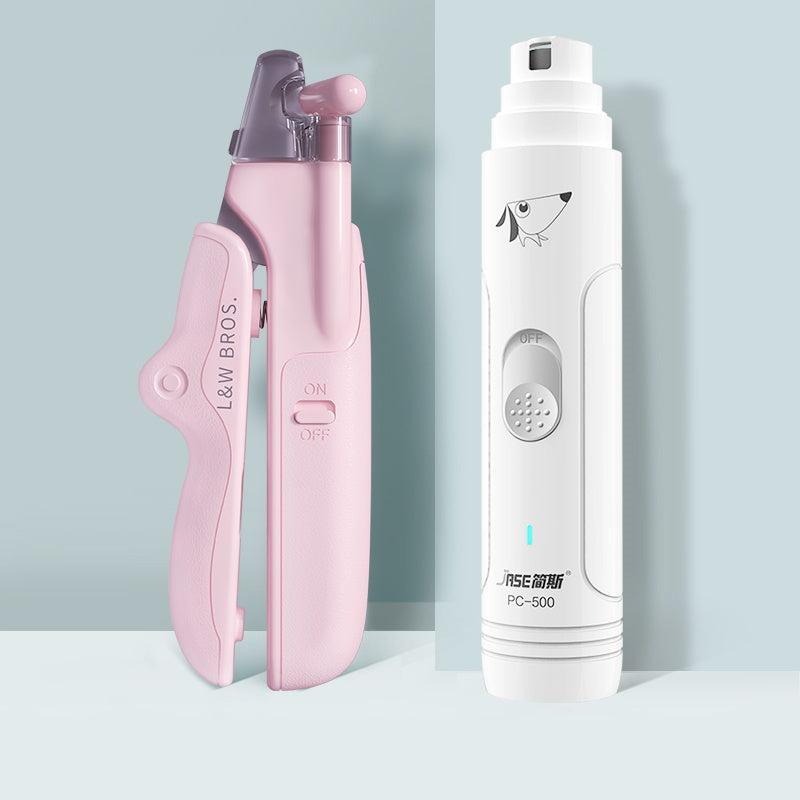 Pet nail clippers with LED light.