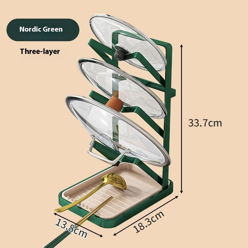 Punch-free Kitchen Lid Rack.