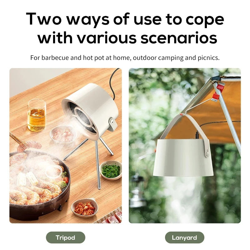 Portable desktop exhaust fan.