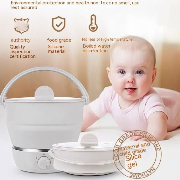 Portable folding electric cooker.
