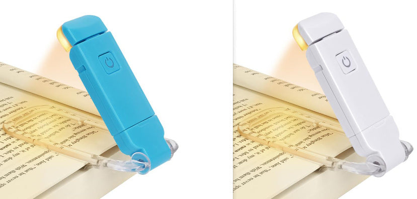 USB Rechargeable LED Clip-On Book Light with Adjustable Brightness
