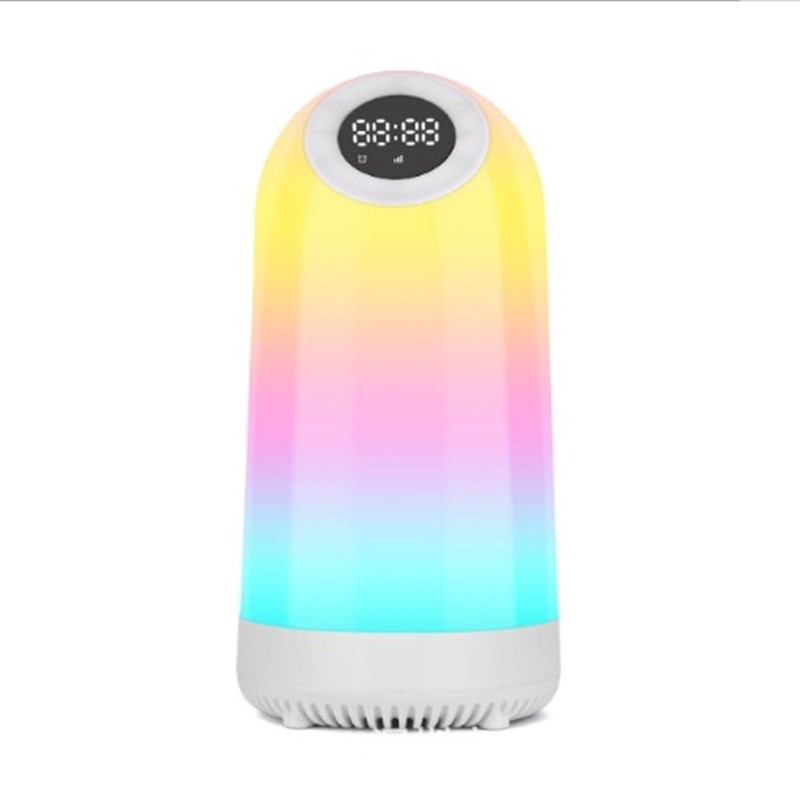 Bluetooth Speaker Clock with Rainbow Night Light