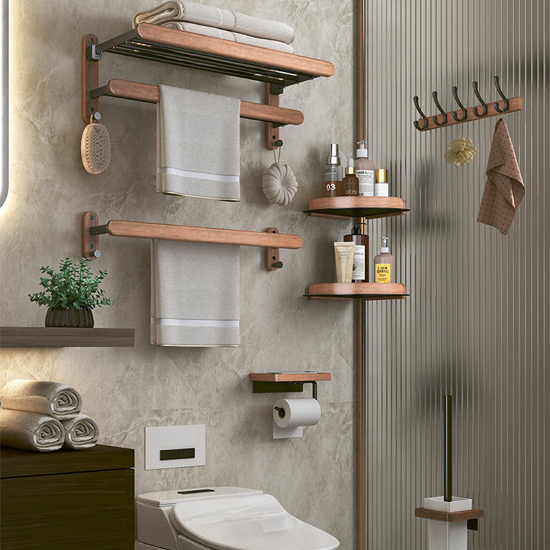 Solid Wood Towel Rack, No Drilling Required.