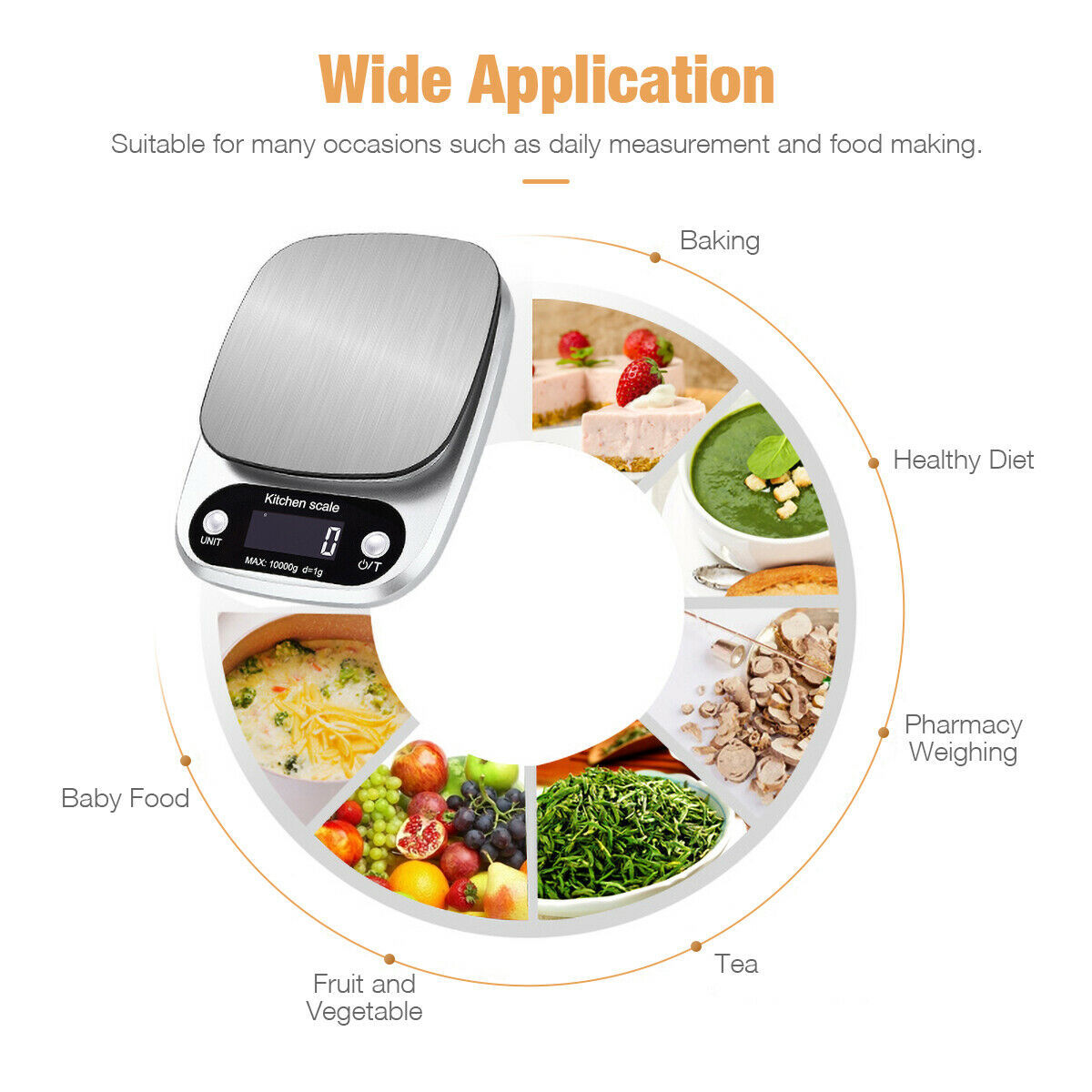 Digital Kitchen Scale, 22lbs Capacity.
