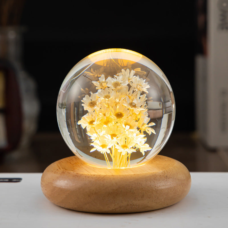 Crystal ball LED night light