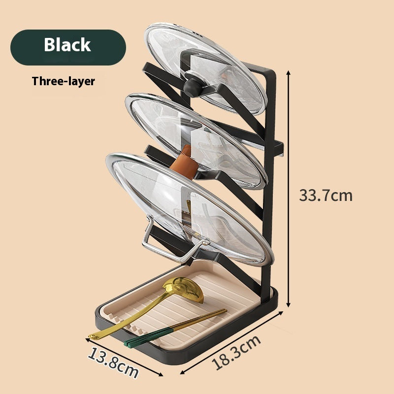 Punch-free Kitchen Lid Rack.