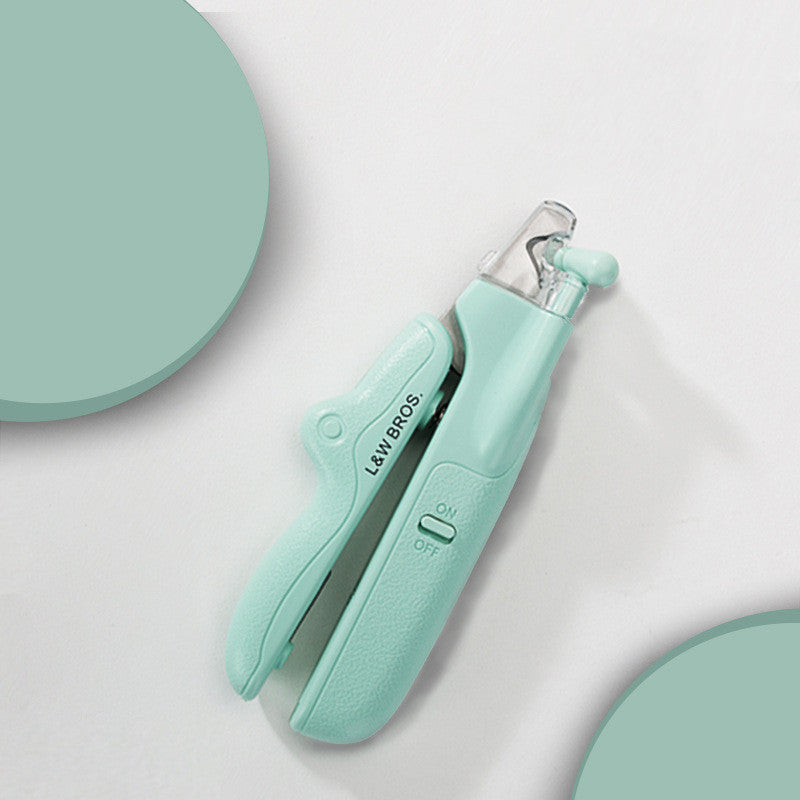 Pet nail clippers with LED light.