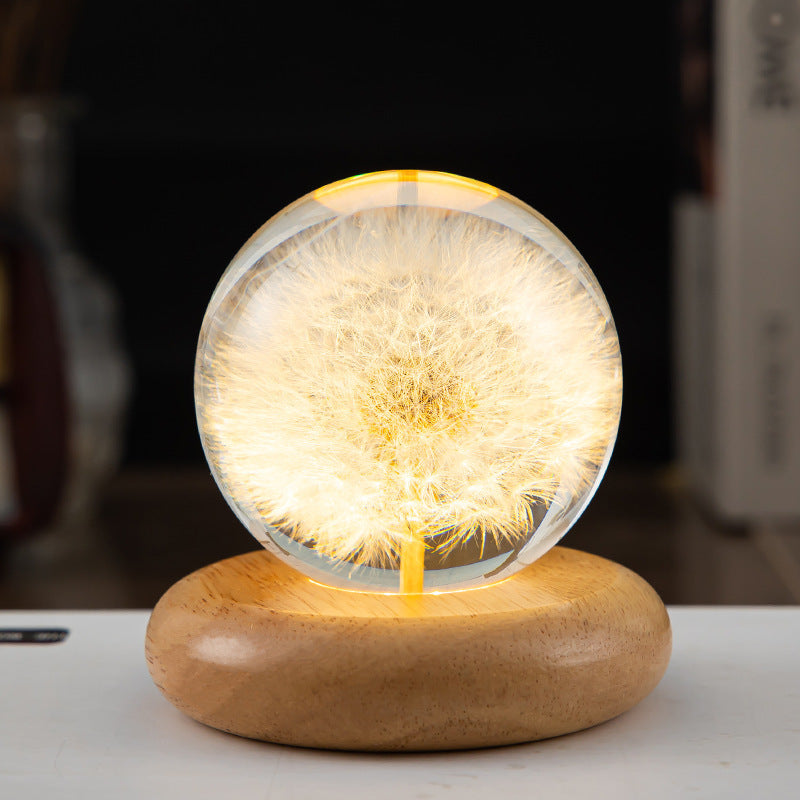 Crystal ball LED night light